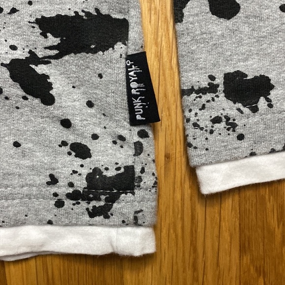 Punk Royals Splatter Gray and Black Hoodie Boys 5/6Y - Picture 2 of 7